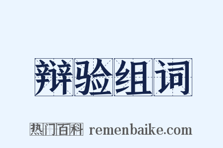 辩验组词是什么意思的图片